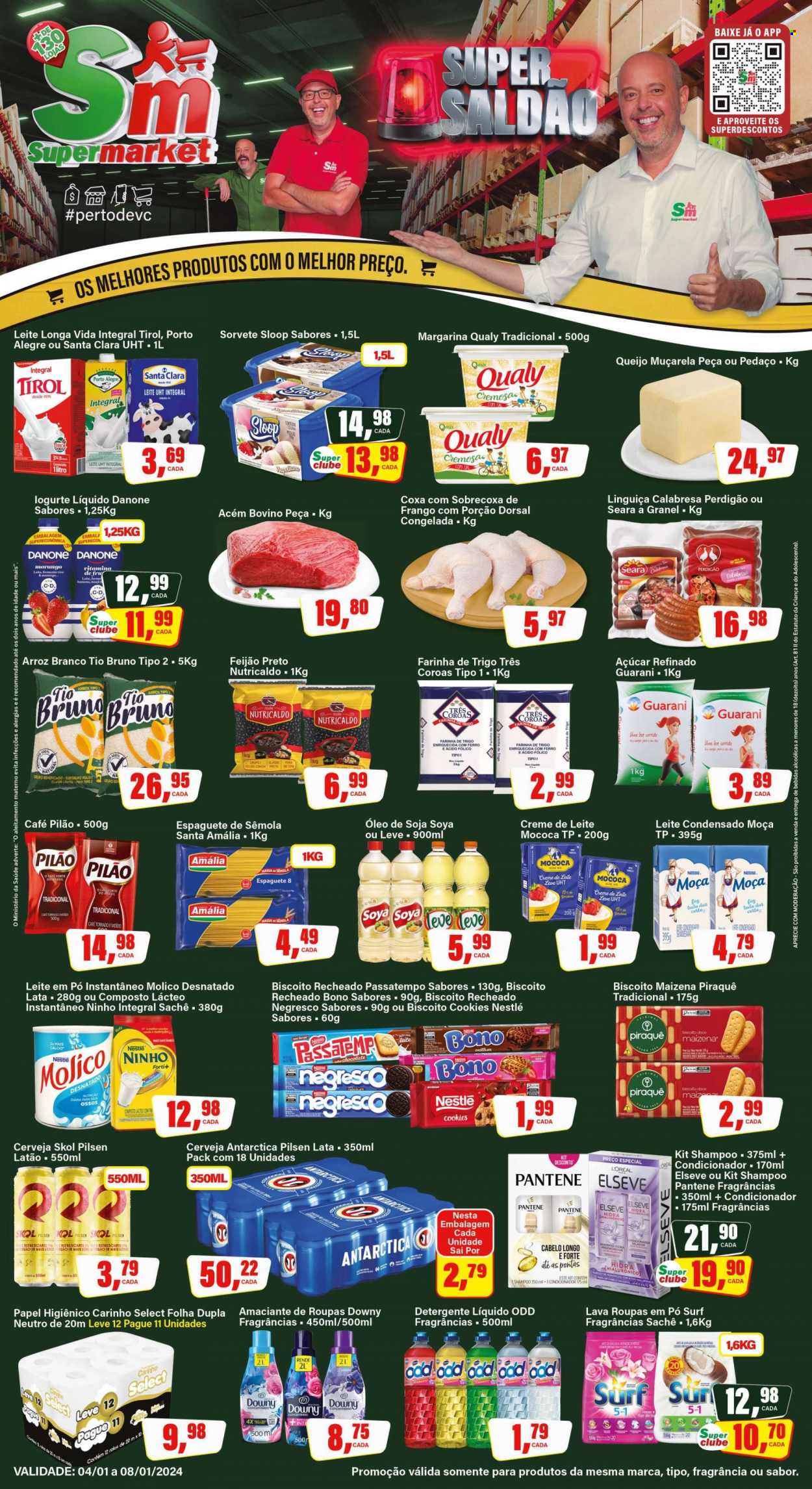 Folheto Rede Supermarket - 04/01/2024 - 08/01/2024. Página 1