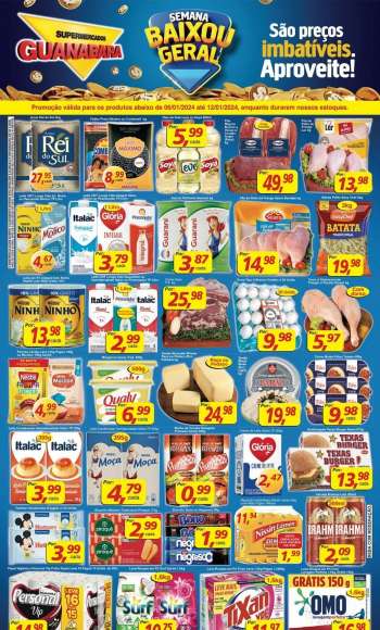Folheto Supermercados Guanabara - 06/01/2024 - 12/01/2024.