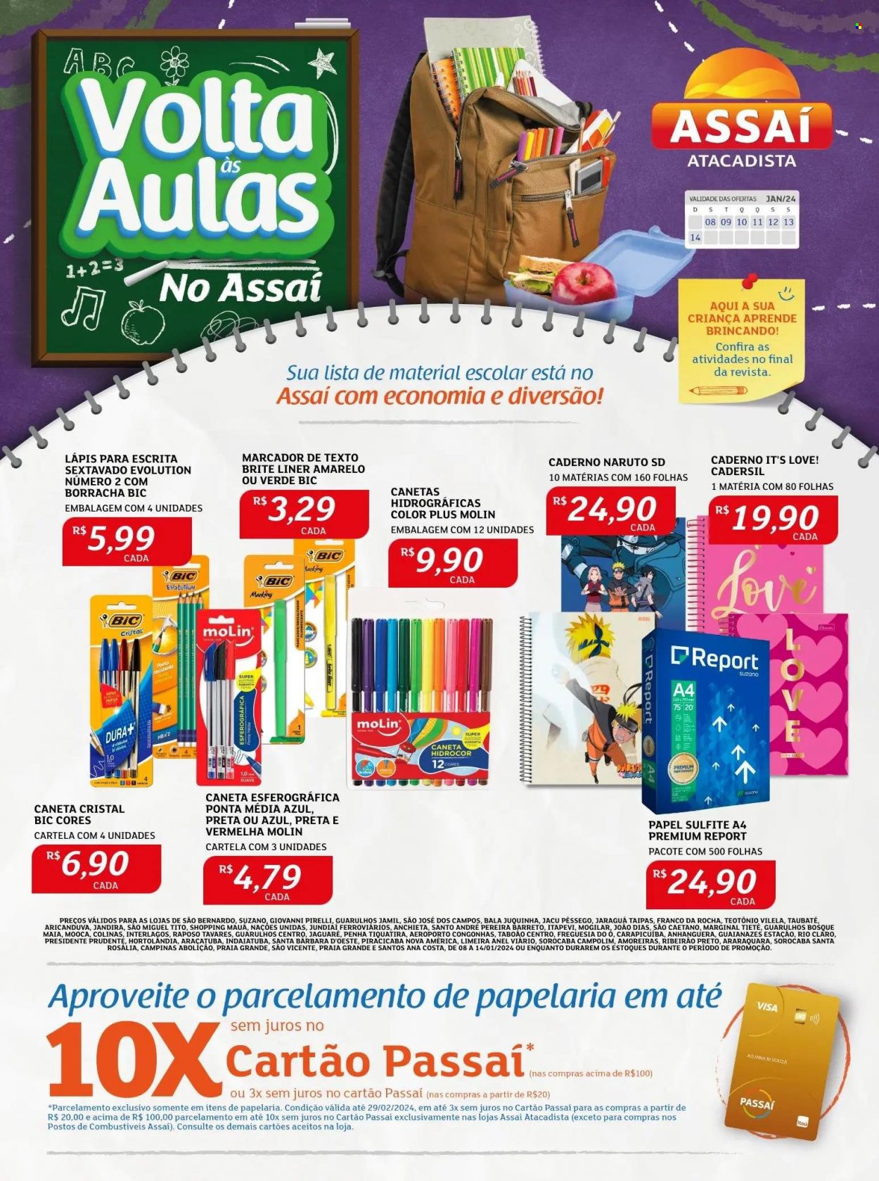 Folheto Assaí Atacadista - 08/01/2024 - 14/01/2024. Página 1