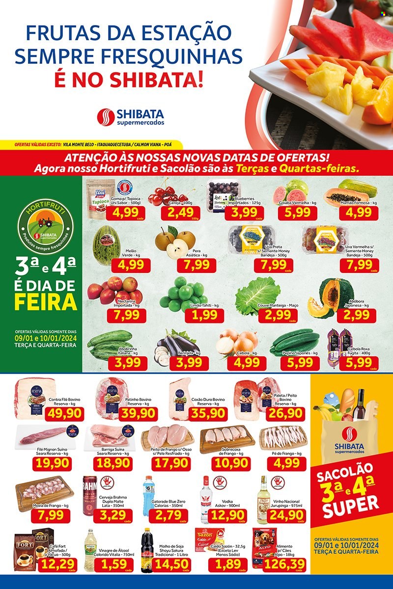 Folheto Shibata Supermercados - 09/01/2024 - 15/01/2024. Página 1