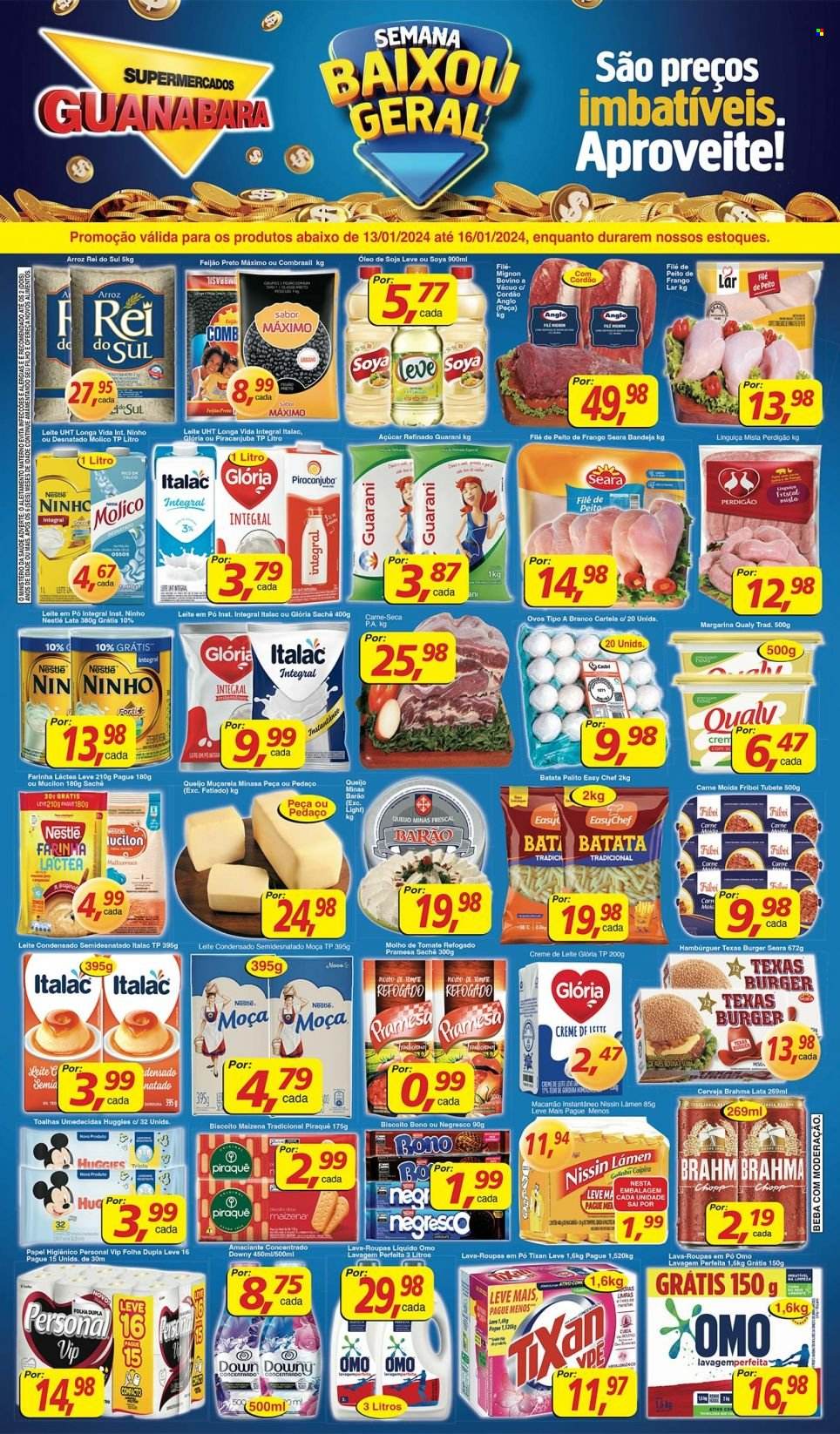 Folheto Supermercados Guanabara - 13/01/2024 - 16/01/2024. Página 1
