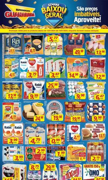 Folheto Supermercados Guanabara - 13/01/2024 - 16/01/2024.