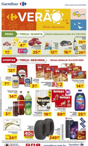 Folheto Carrefour Hiper - 16/01/2024 - 22/01/2024.