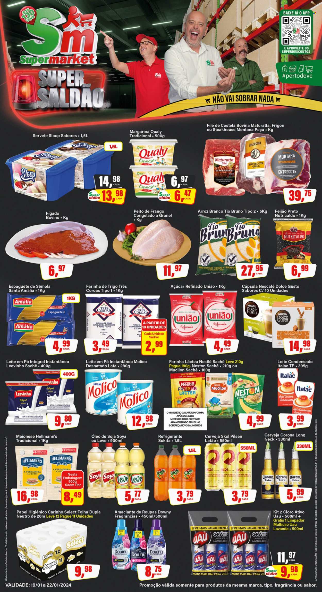 Folheto Rede Supermarket - 19/01/2024 - 22/01/2024. Página 1