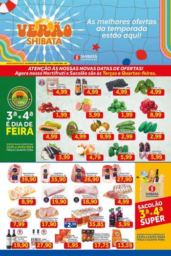 Folheto Shibata Supermercados - 23/01/2024 - 29/01/2024.