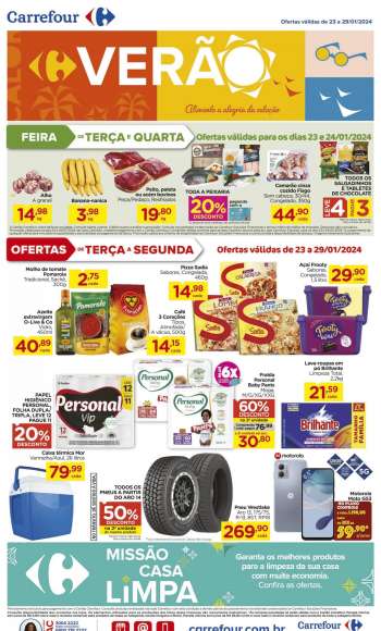 Folheto Carrefour Hiper - 23/01/2024 - 29/01/2024.