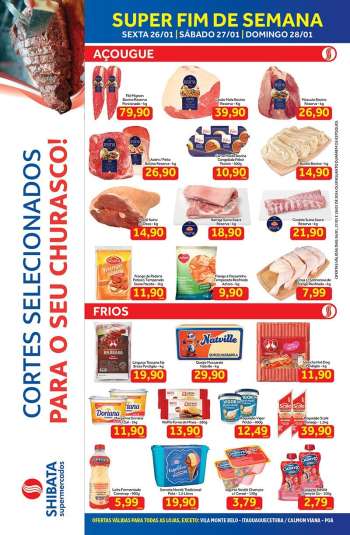 Folheto Shibata Supermercados - 26/01/2024 - 29/01/2024.