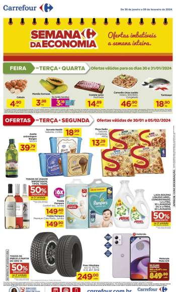 Folheto Carrefour Hiper - 30/01/2024 - 05/02/2024.