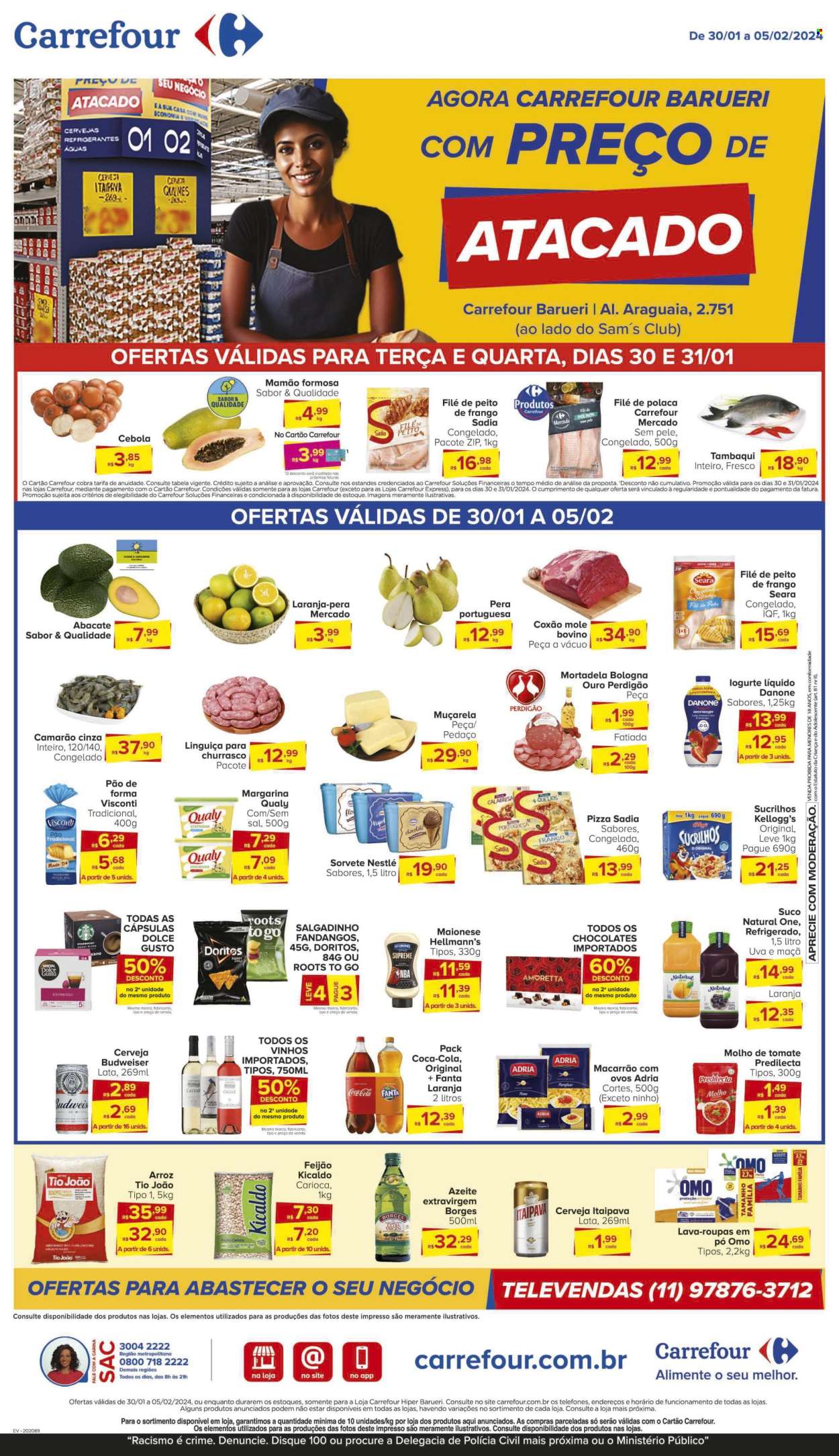 Folheto Carrefour Hiper - 30/01/2024 - 05/02/2024. Página 1