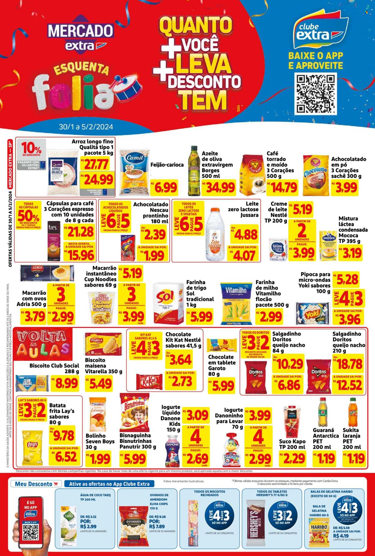 Folheto Mercado Extra - 30/01/2024 - 05/02/2024. Página 1