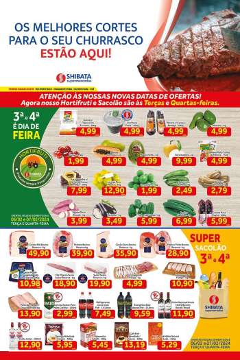 Folheto Shibata Supermercados - 06/02/2024 - 12/02/2024.