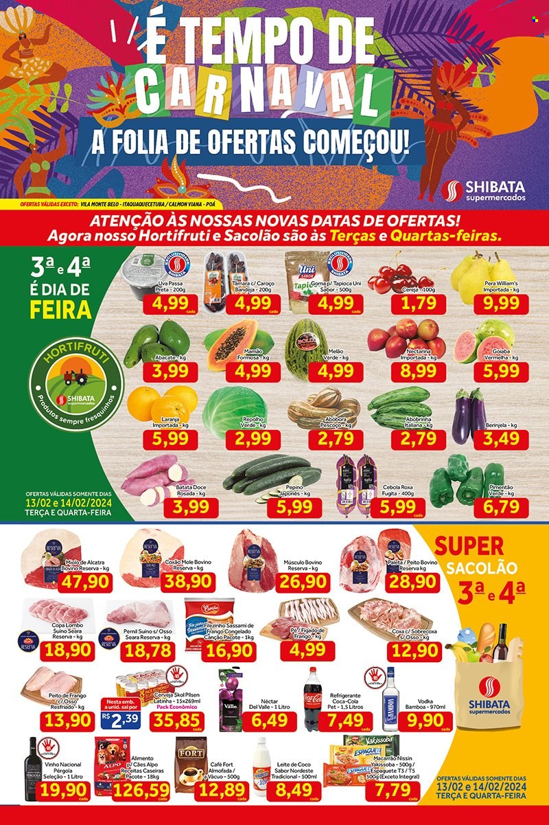 Folheto Shibata Supermercados - 13/02/2024 - 19/02/2024. Página 1