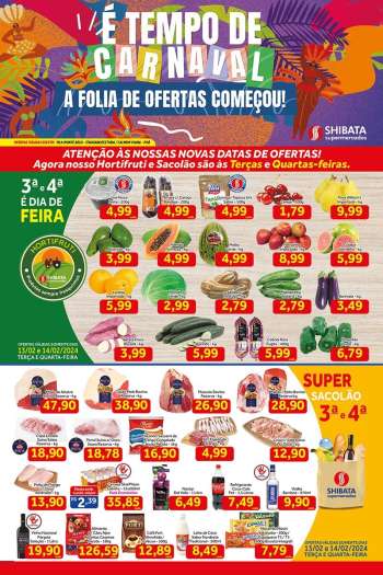 Folheto Shibata Supermercados - 13/02/2024 - 19/02/2024.