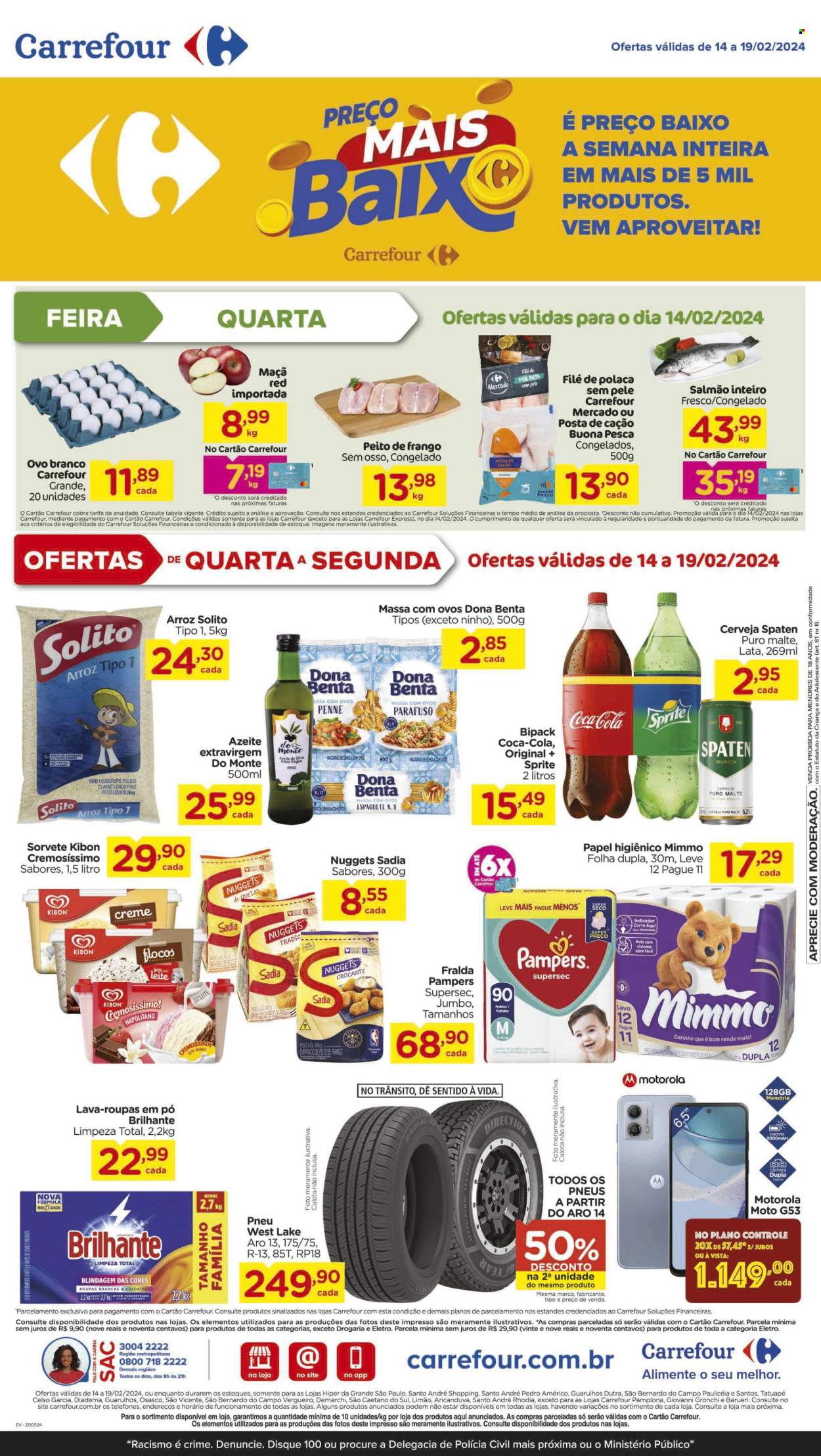 Folheto Carrefour Hiper - 14/02/2024 - 19/02/2024. Página 1