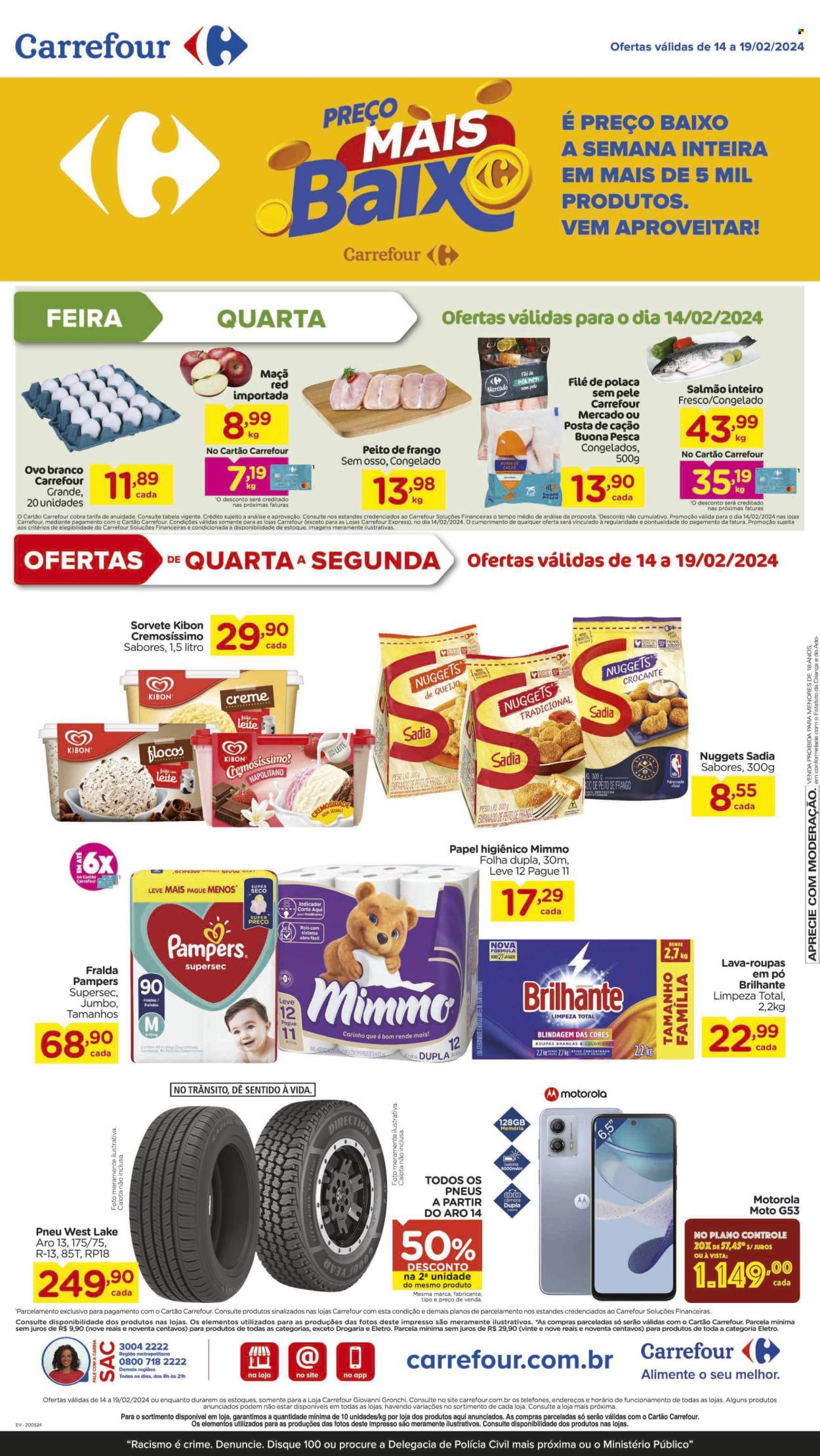 Folheto Carrefour Hiper - 14/02/2024 - 19/02/2024. Página 1