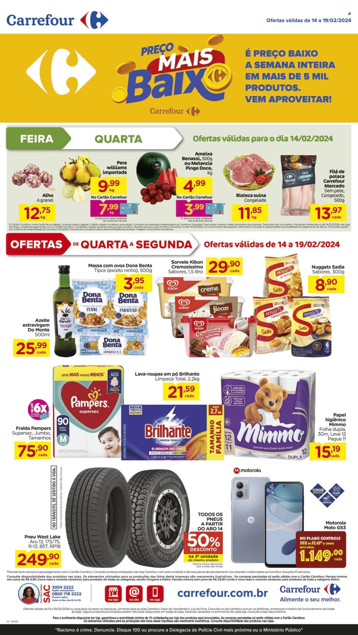 Folheto Carrefour Hiper - 14/02/2024 - 19/02/2024. Página 1