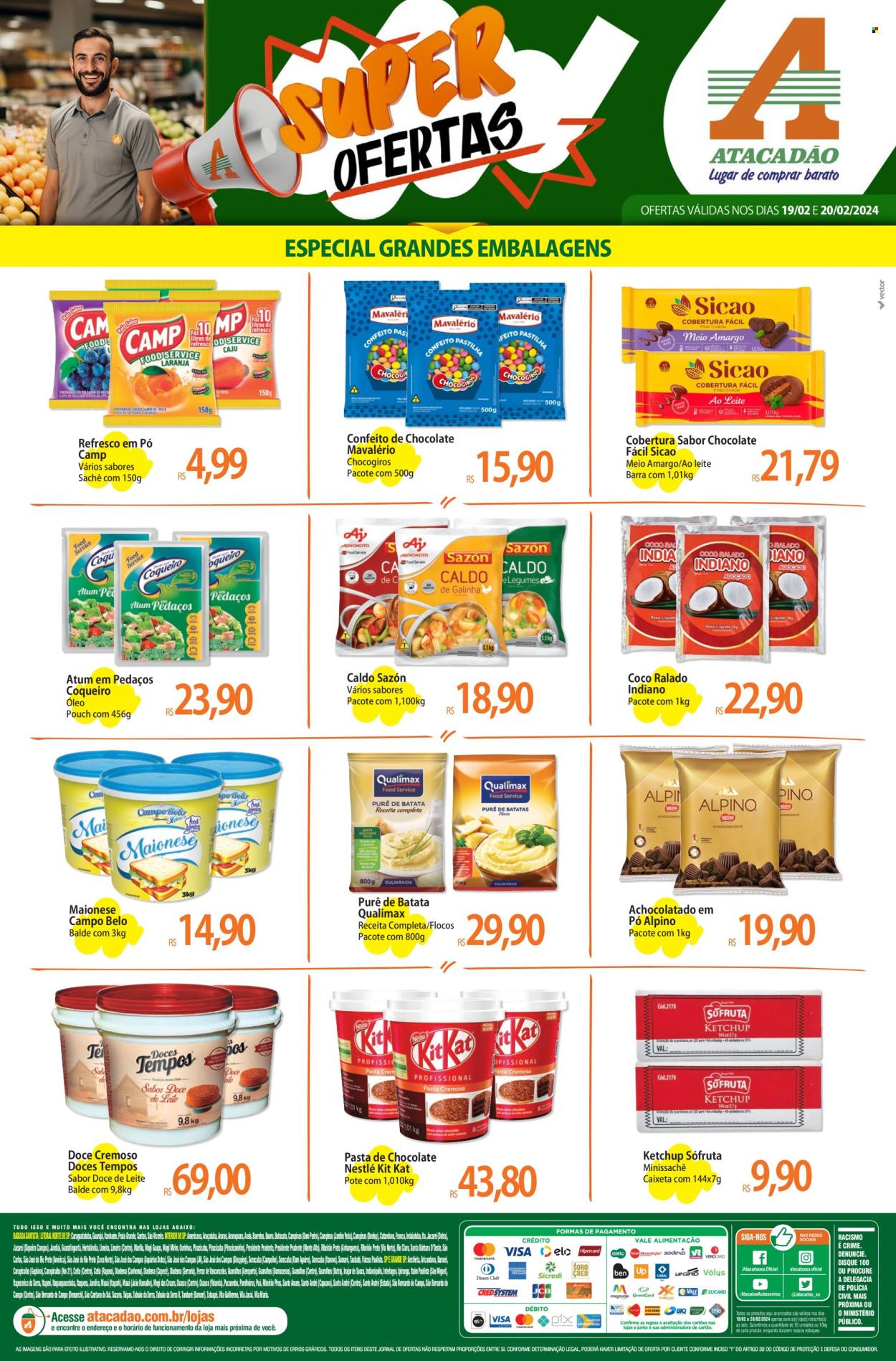 Folheto Atacadão - 19/02/2024 - 20/02/2024. Página 1