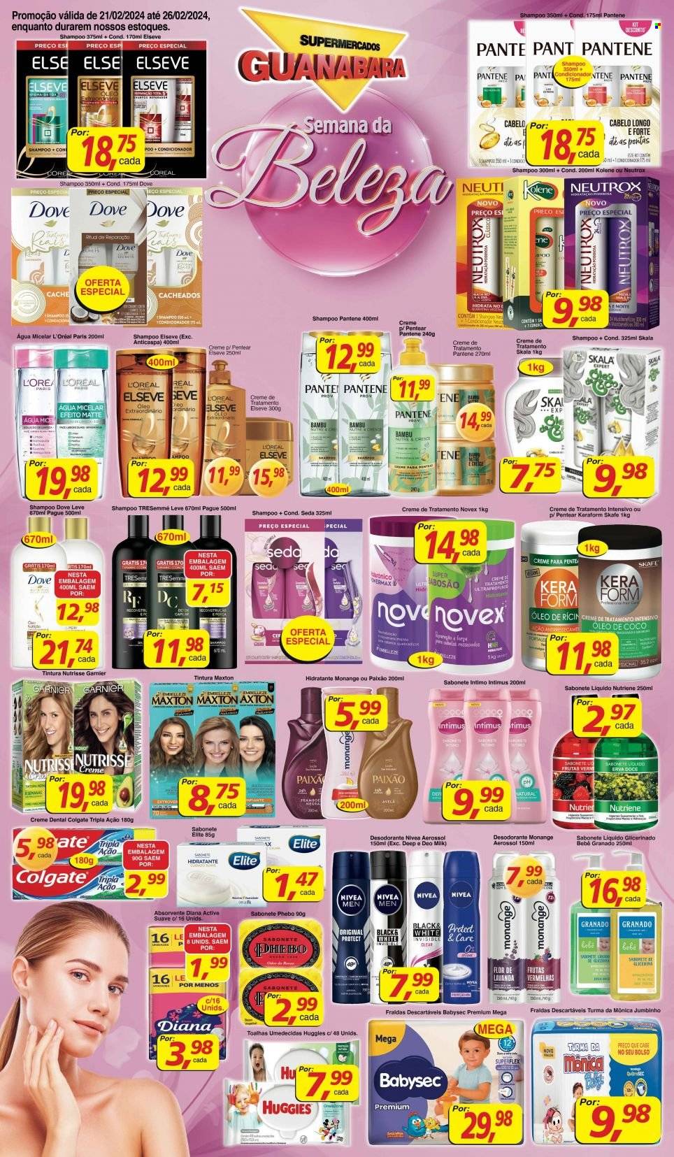 Folheto Supermercados Guanabara - 21/02/2024 - 26/02/2024. Página 1