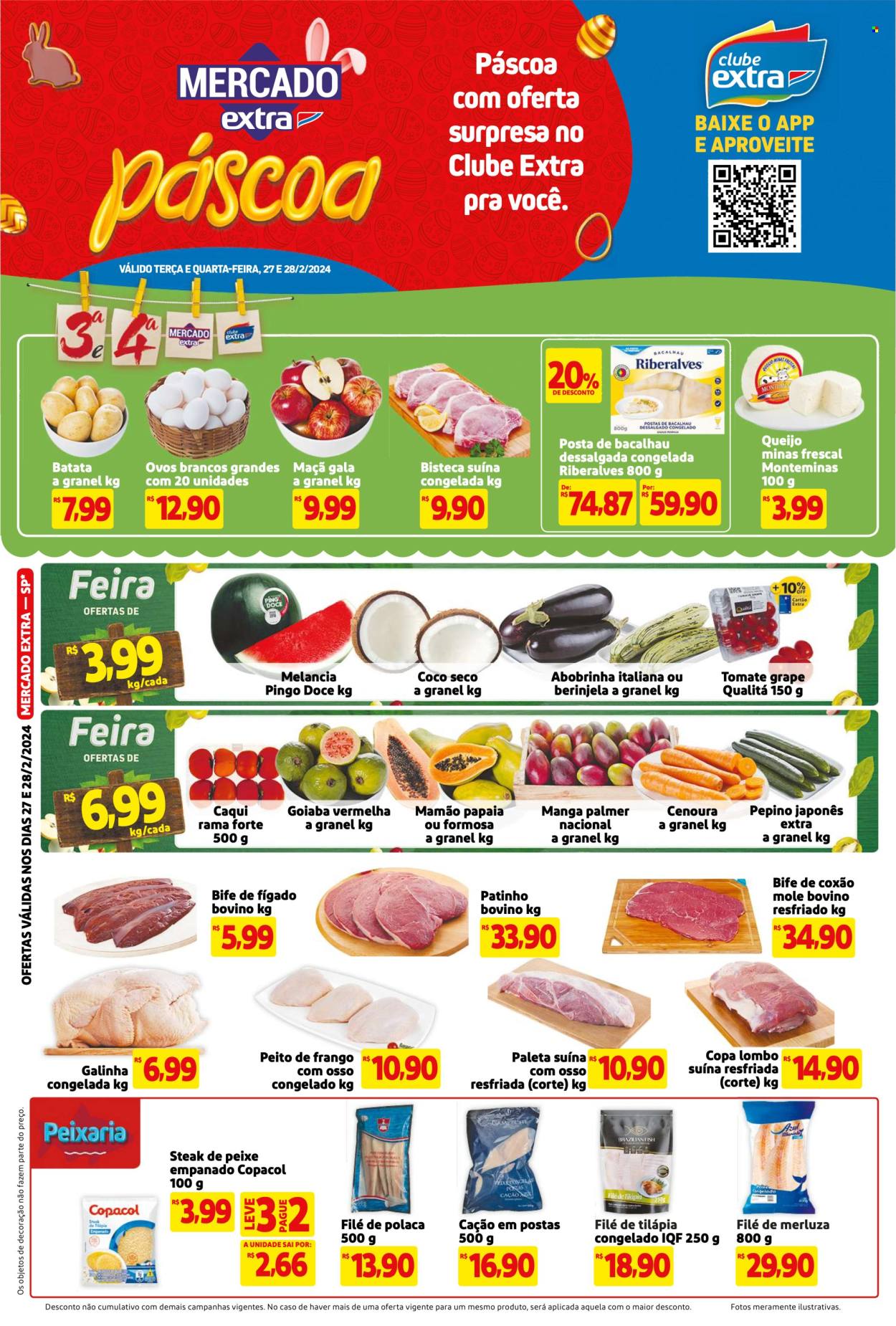 Folheto Mercado Extra - 27/02/2024 - 28/02/2024. Página 1