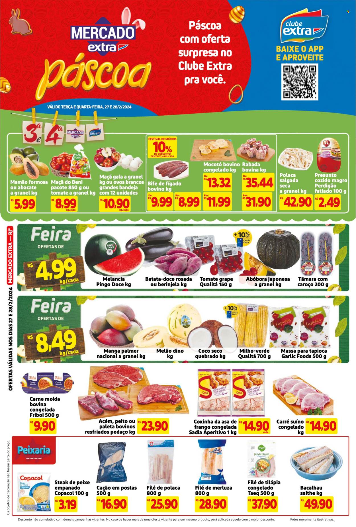 Folheto Mercado Extra - 27/02/2024 - 28/02/2024. Página 1