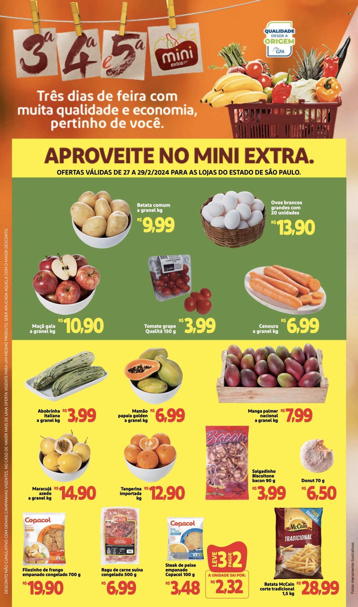 Folheto Mini Extra - 27/02/2024 - 29/02/2024. Página 1