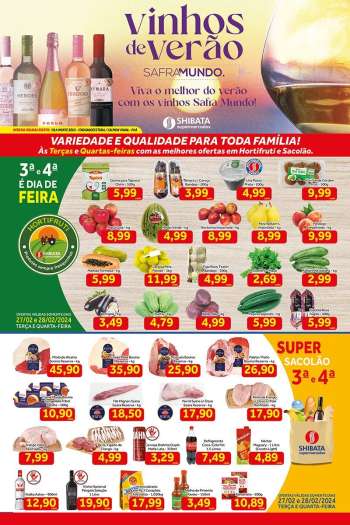 Folheto Shibata Supermercados - 27/02/2024 - 04/03/2024.