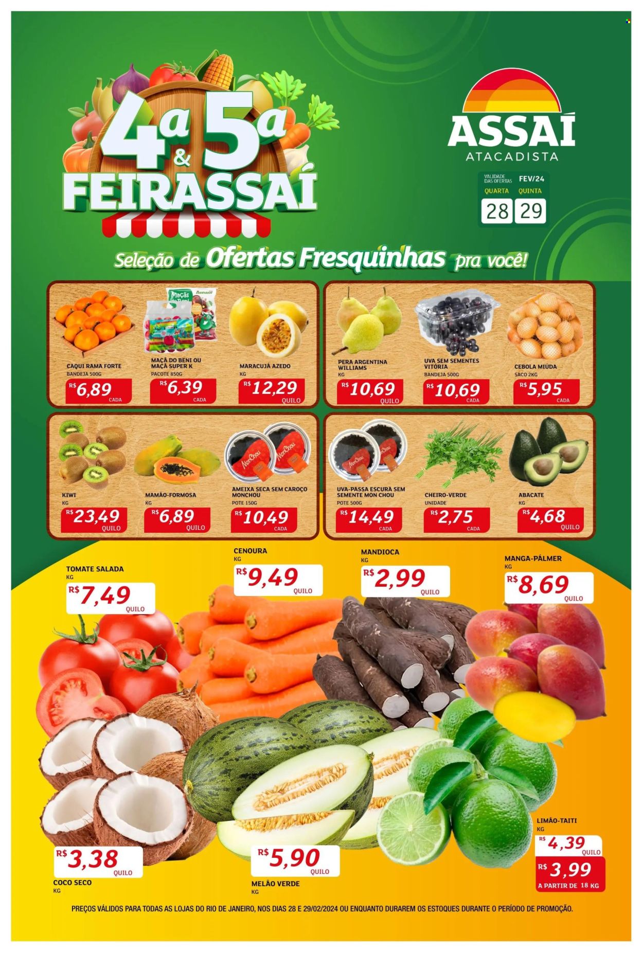 Folheto Assaí Atacadista - 28/02/2024 - 29/02/2024. Página 1