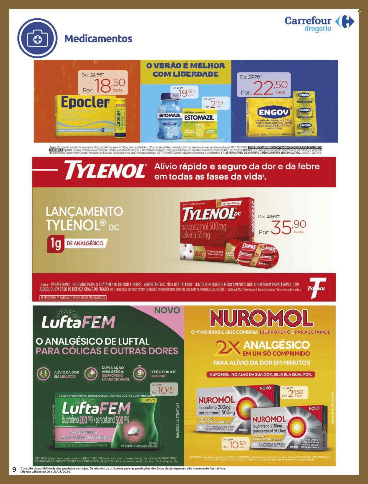 Folheto Carrefour Drogaria - 01/03/2024 - 31/03/2024. Página 9