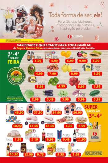 Folheto Shibata Supermercados - 05/03/2024 - 11/03/2024.