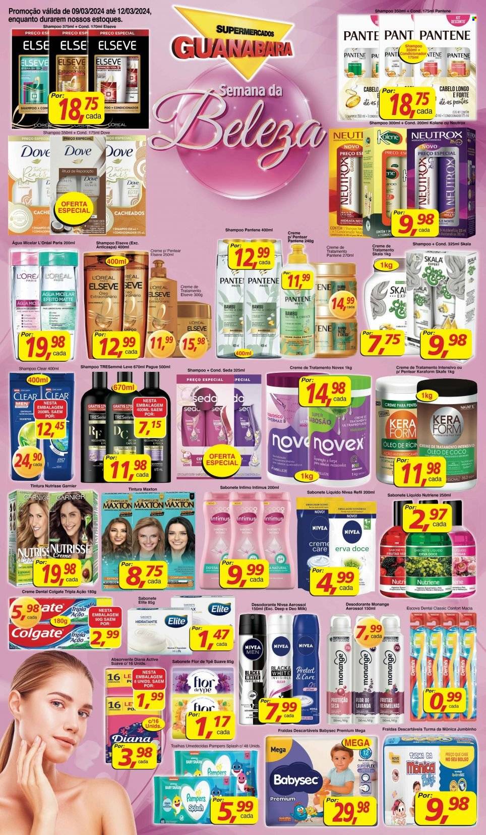 Folheto Supermercados Guanabara - 09/03/2024 - 12/03/2024. Página 1