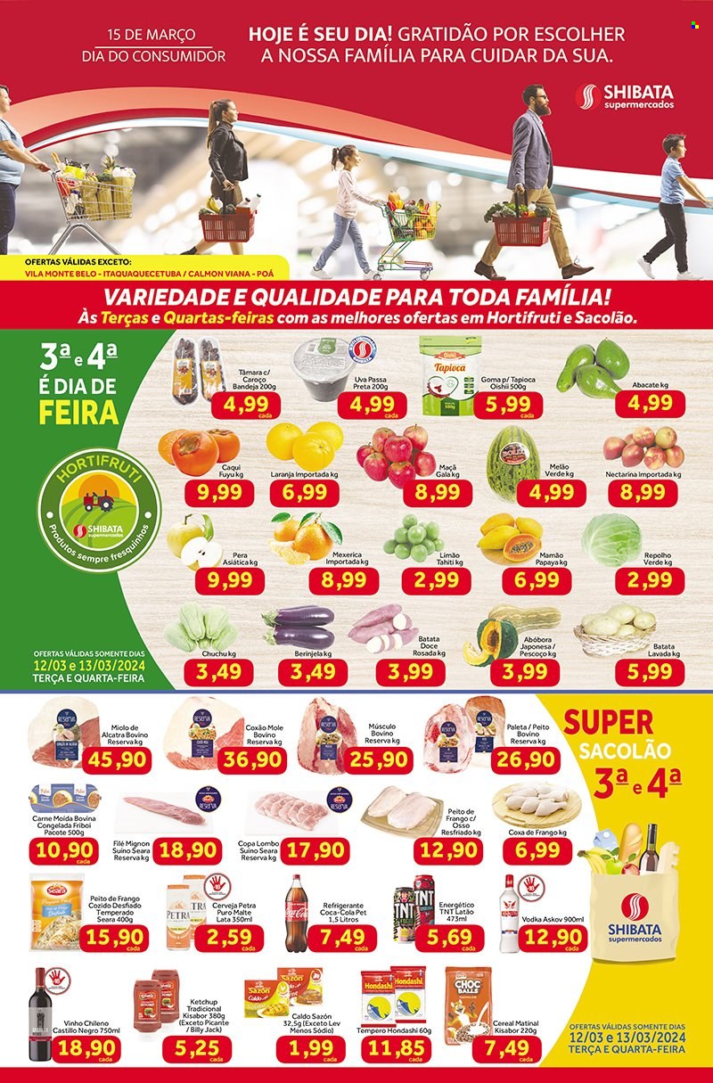 Folheto Shibata Supermercados - 12/03/2024 - 18/03/2024. Página 1