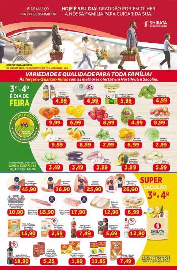 Folheto Shibata Supermercados - 12/03/2024 - 18/03/2024.