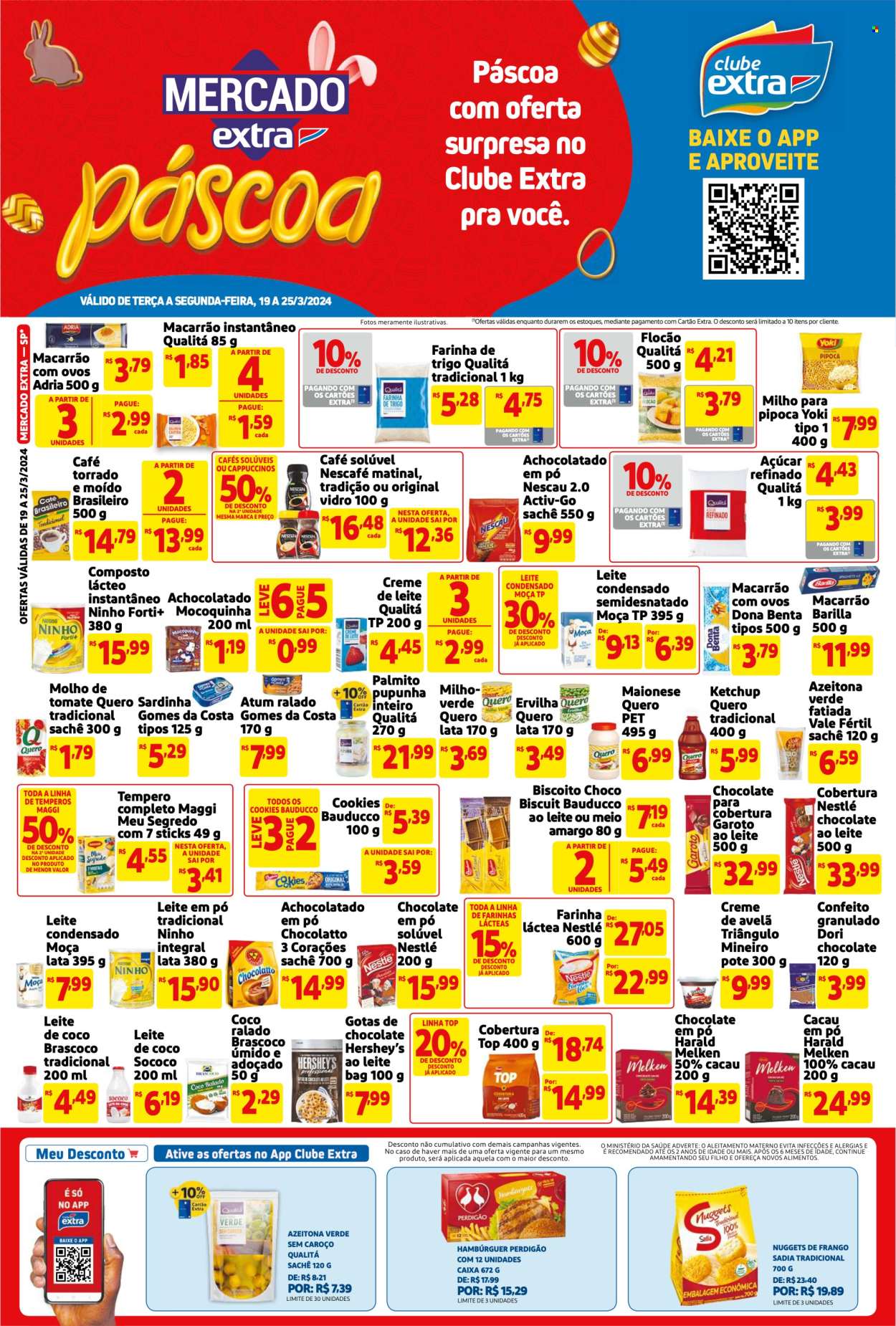 Folheto Mercado Extra - 19/03/2024 - 25/03/2024. Página 1