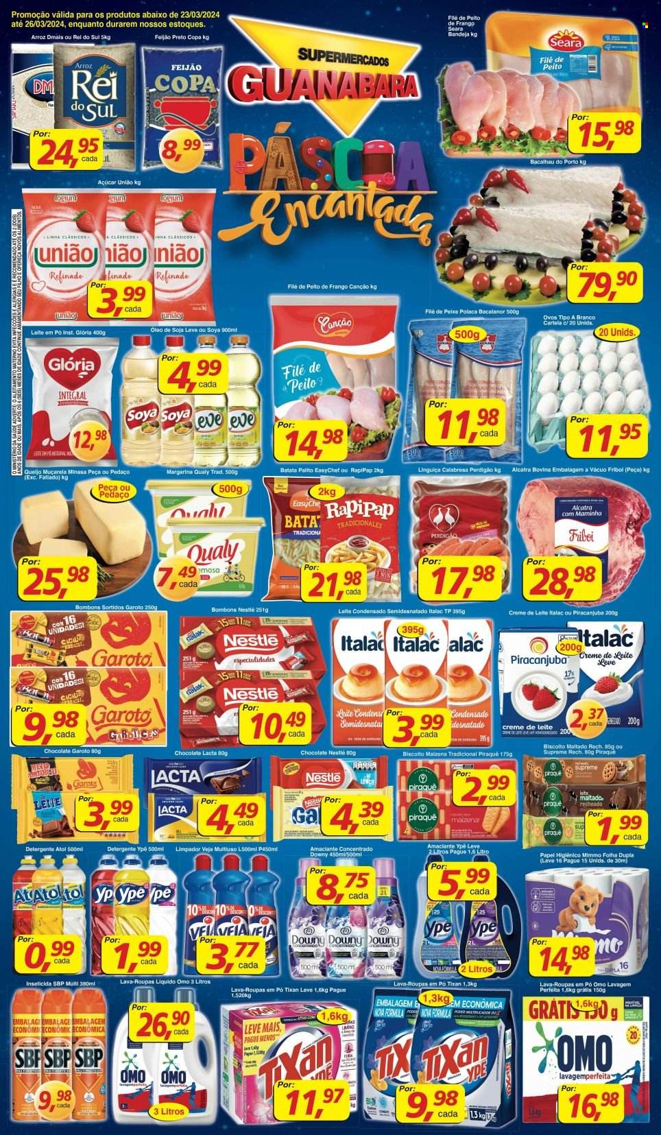 Folheto Supermercados Guanabara - 23/03/2024 - 26/03/2024. Página 1