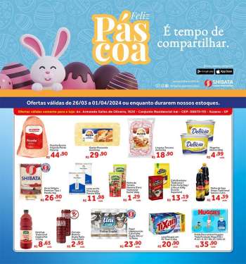 Folheto Shibata Supermercados - 26/03/2024 - 01/04/2024.