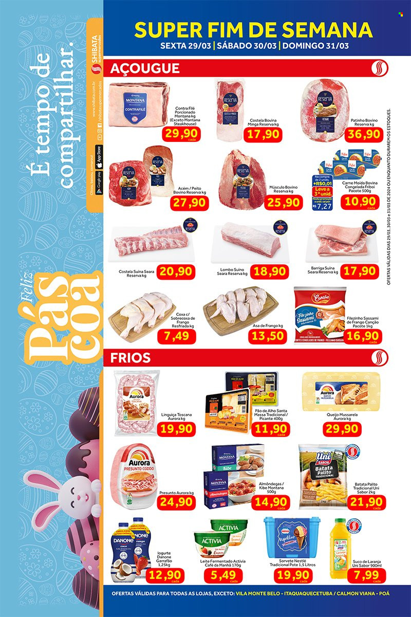 Folheto Shibata Supermercados - 29/03/2024 - 31/03/2024. Página 1