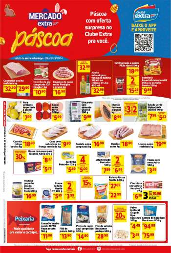 Folheto Mercado Extra - 29/03/2024 - 31/03/2024.