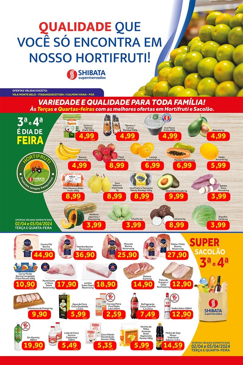 Folheto Shibata Supermercados - 02/04/2024 - 08/04/2024. Página 1
