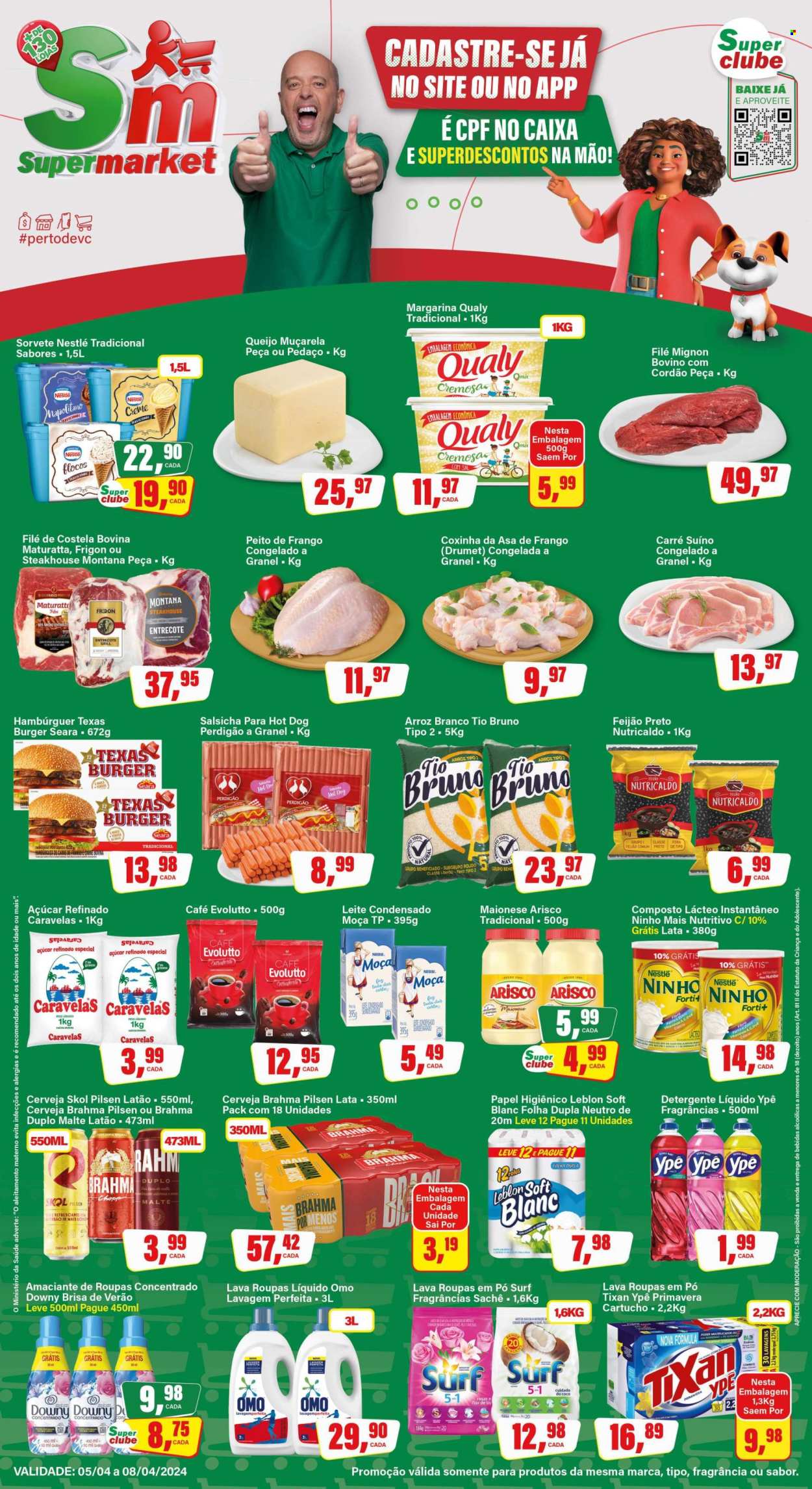 Folheto Rede Supermarket - 05/04/2024 - 08/04/2024. Página 1