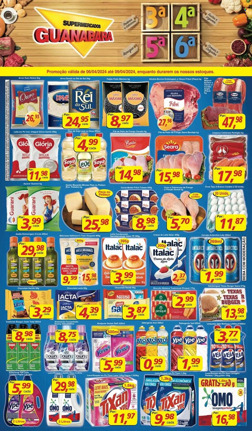 Folheto Supermercados Guanabara - 06/04/2024 - 09/04/2024. Página 1