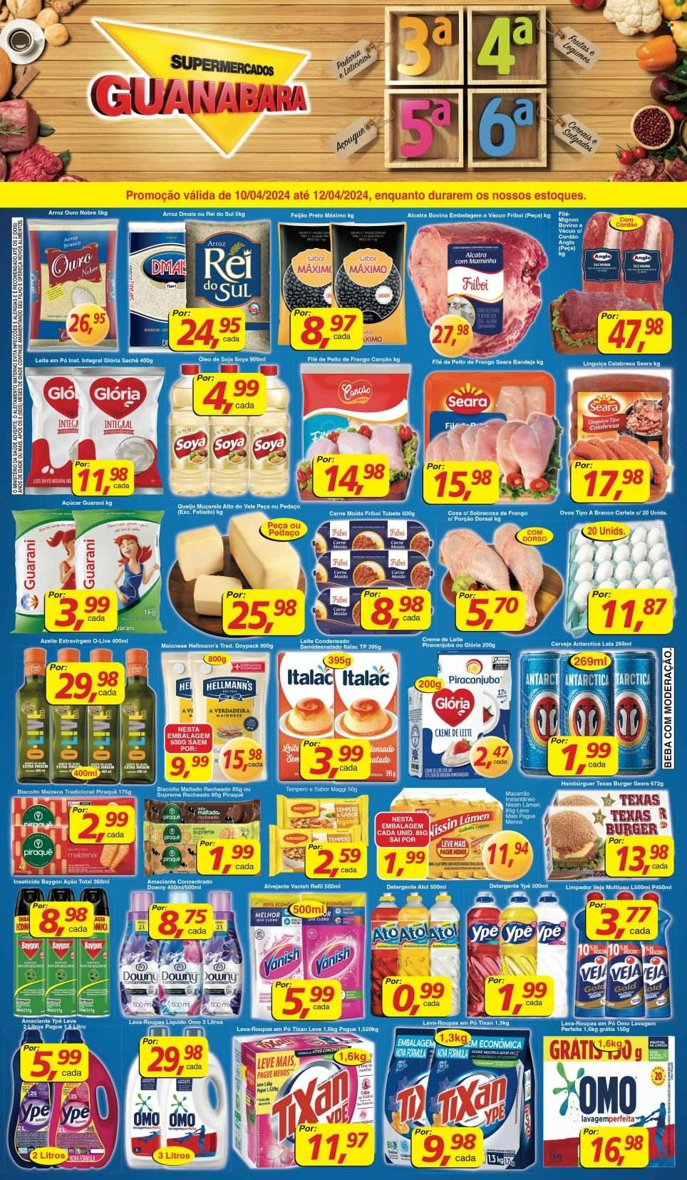 Folheto Supermercados Guanabara - 10/04/2024 - 12/04/2024. Página 1