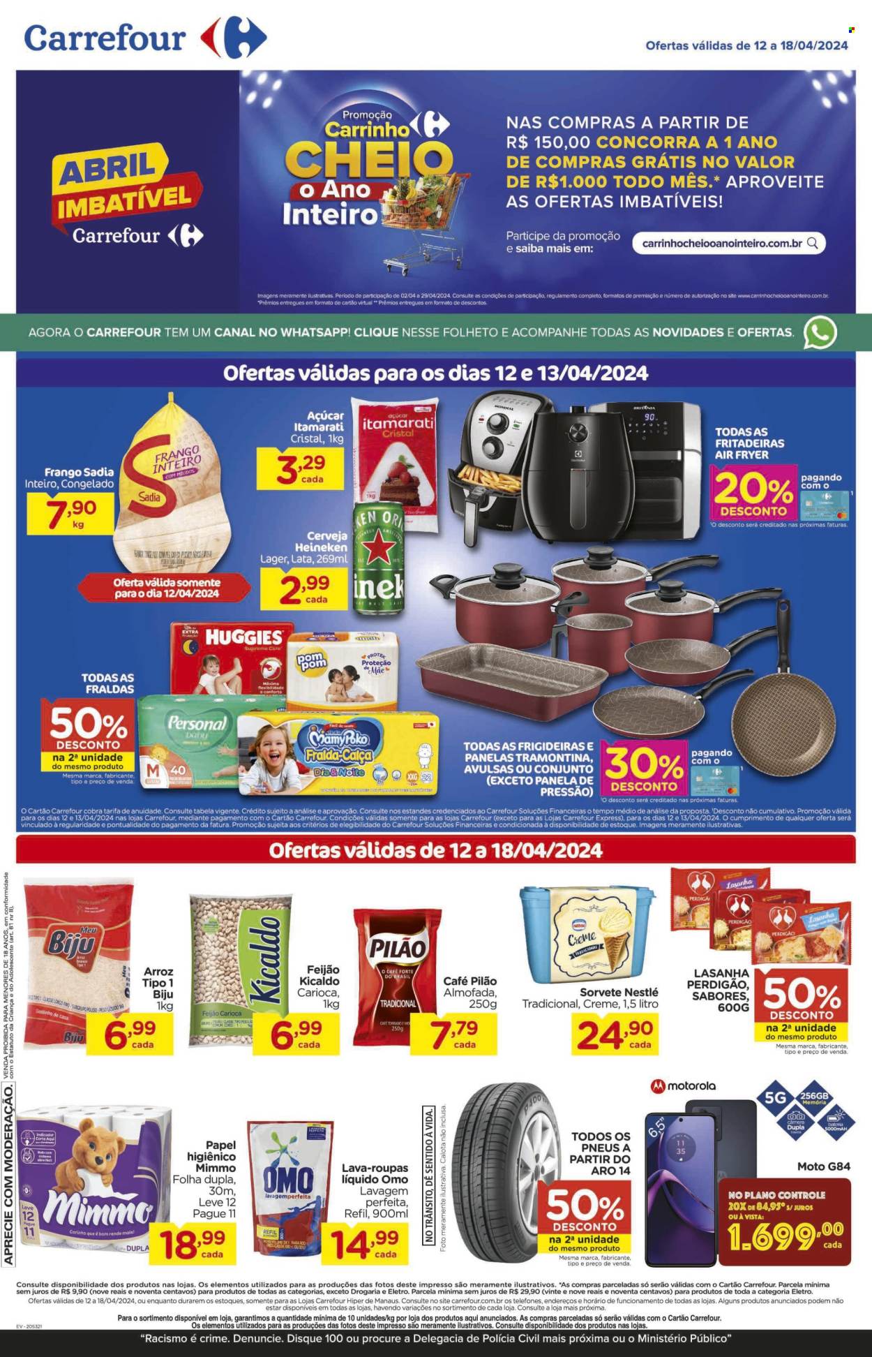 Folheto Carrefour Hiper - 12/04/2024 - 18/04/2024. Página 1