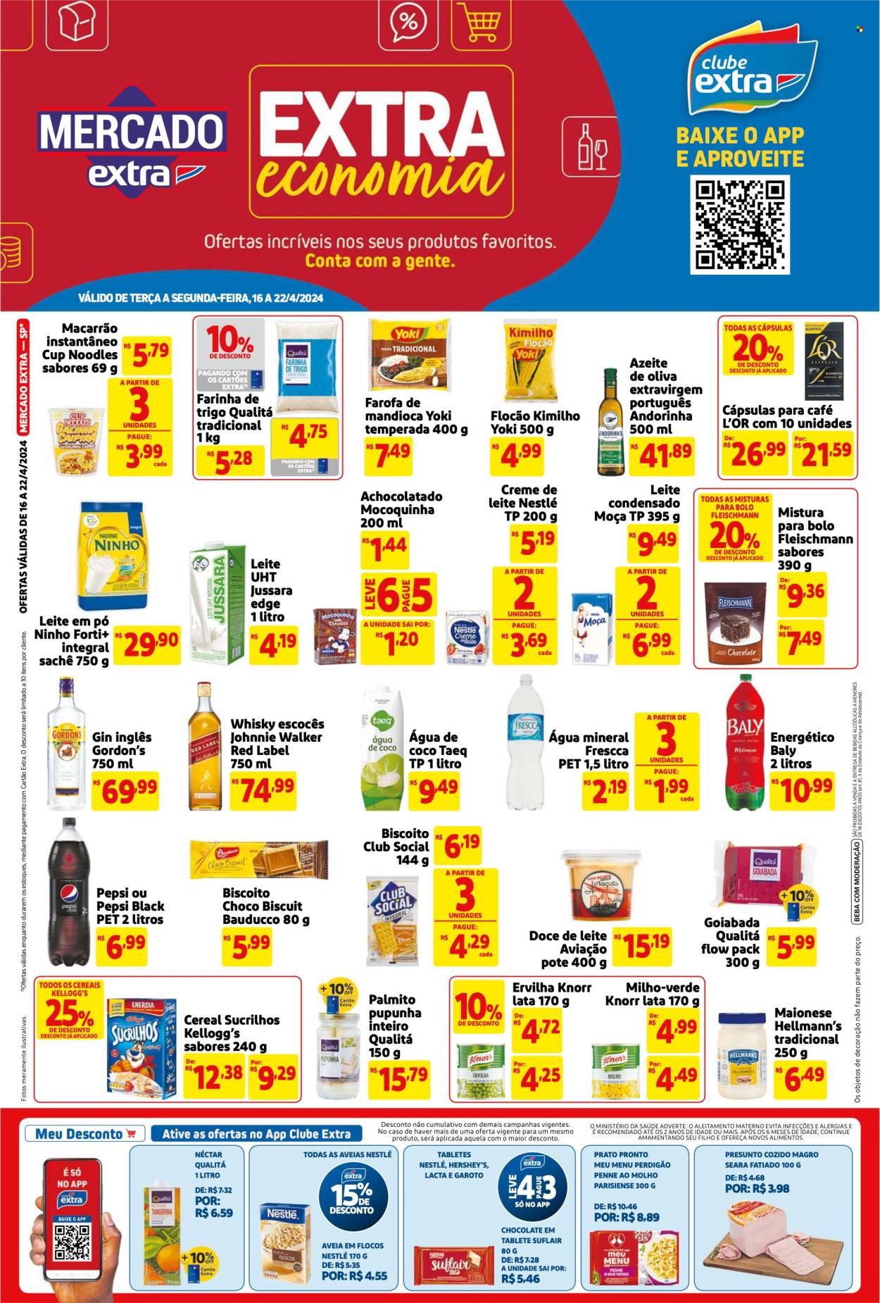 Folheto Mercado Extra - 16/04/2024 - 22/04/2024. Página 1