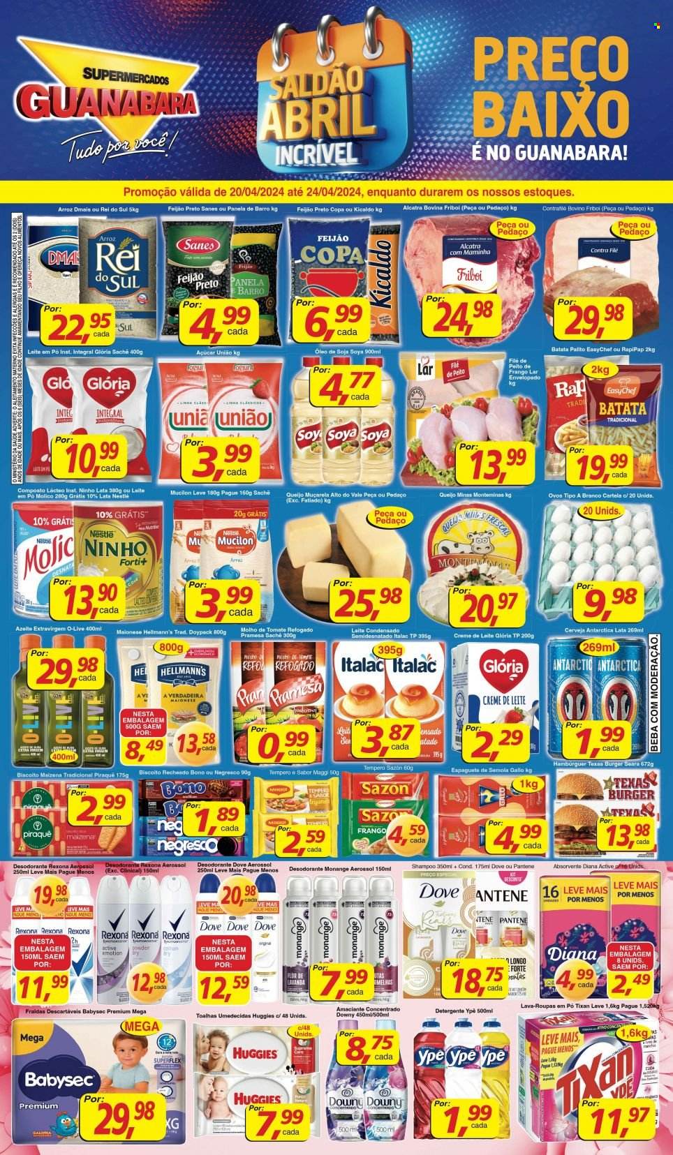 Folheto Supermercados Guanabara - 20/04/2024 - 24/04/2024. Página 1