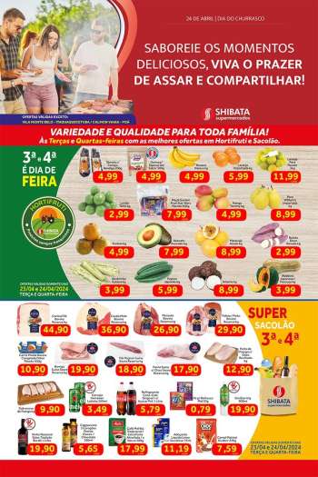 Folheto Shibata Supermercados - 23/04/2024 - 29/04/2024.