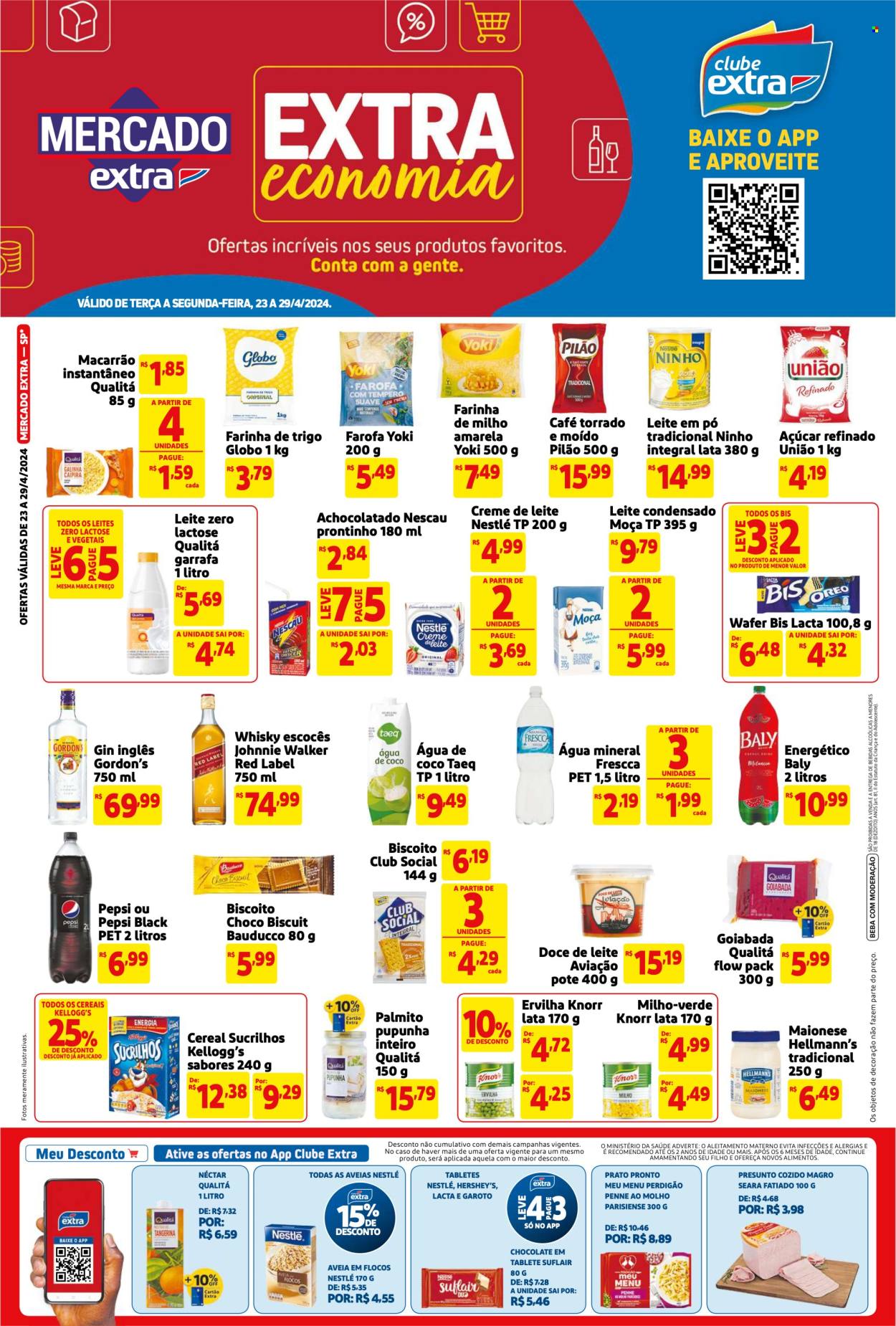 Folheto Mercado Extra - 23/04/2024 - 29/04/2024. Página 1