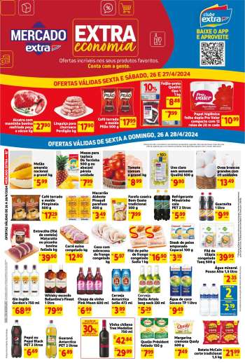 Folheto Mercado Extra - 26/04/2024 - 28/04/2024.