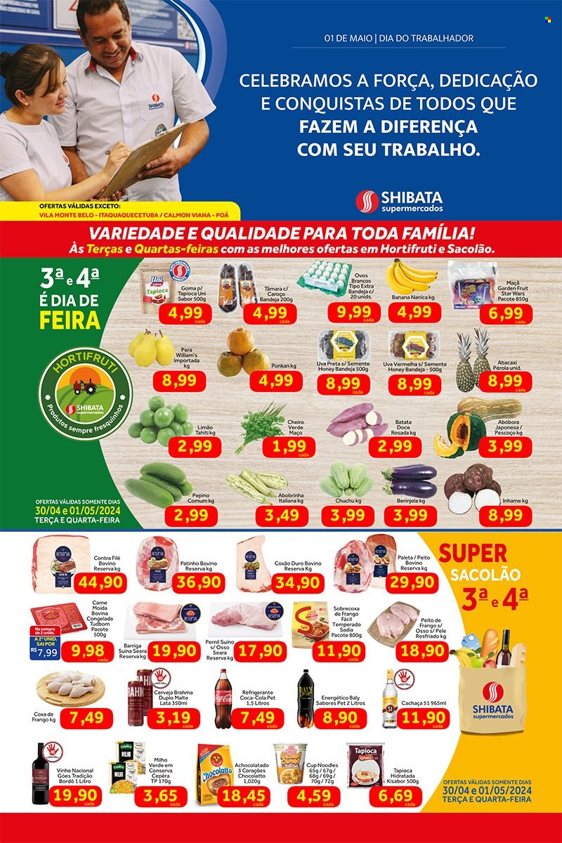 Folheto Shibata Supermercados - 30/04/2024 - 06/05/2024. Página 1