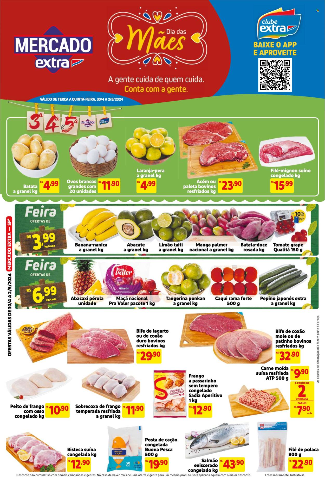 Folheto Mercado Extra - 30/04/2024 - 02/05/2024. Página 1