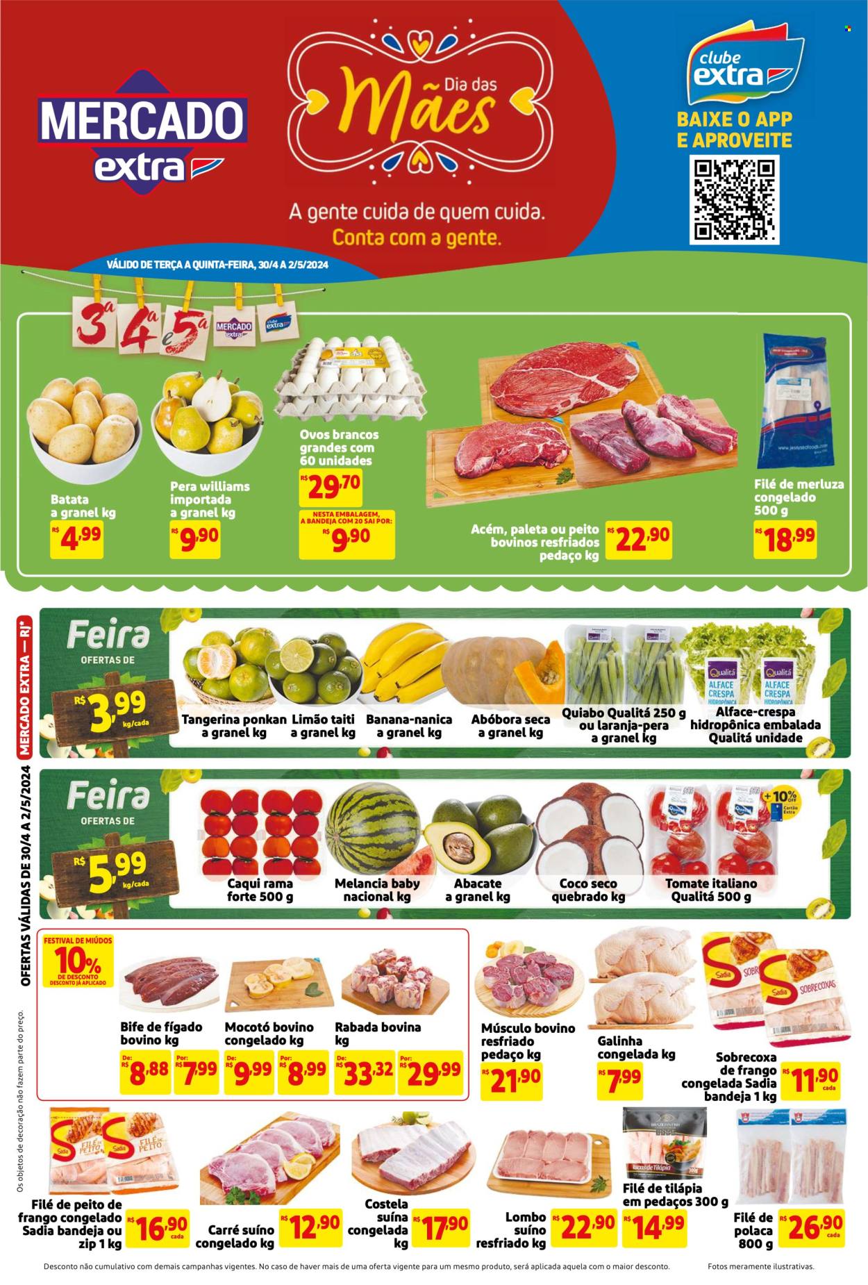 Folheto Mercado Extra - 30/04/2024 - 02/05/2024. Página 1